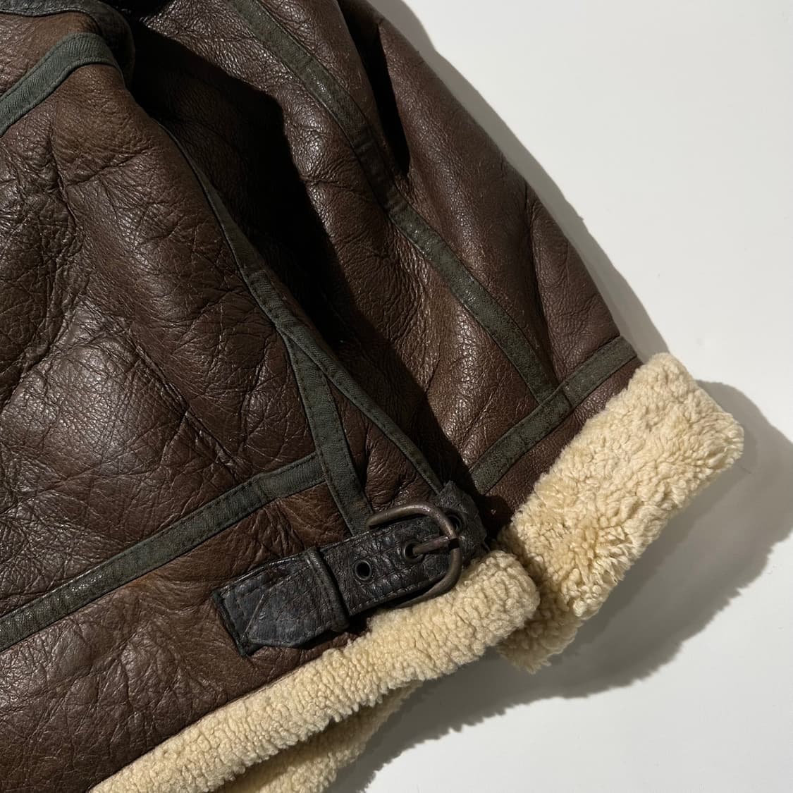 Lambspia B-3 램스킨 시어링 무스탕 봄버 자켓 상품이미지7