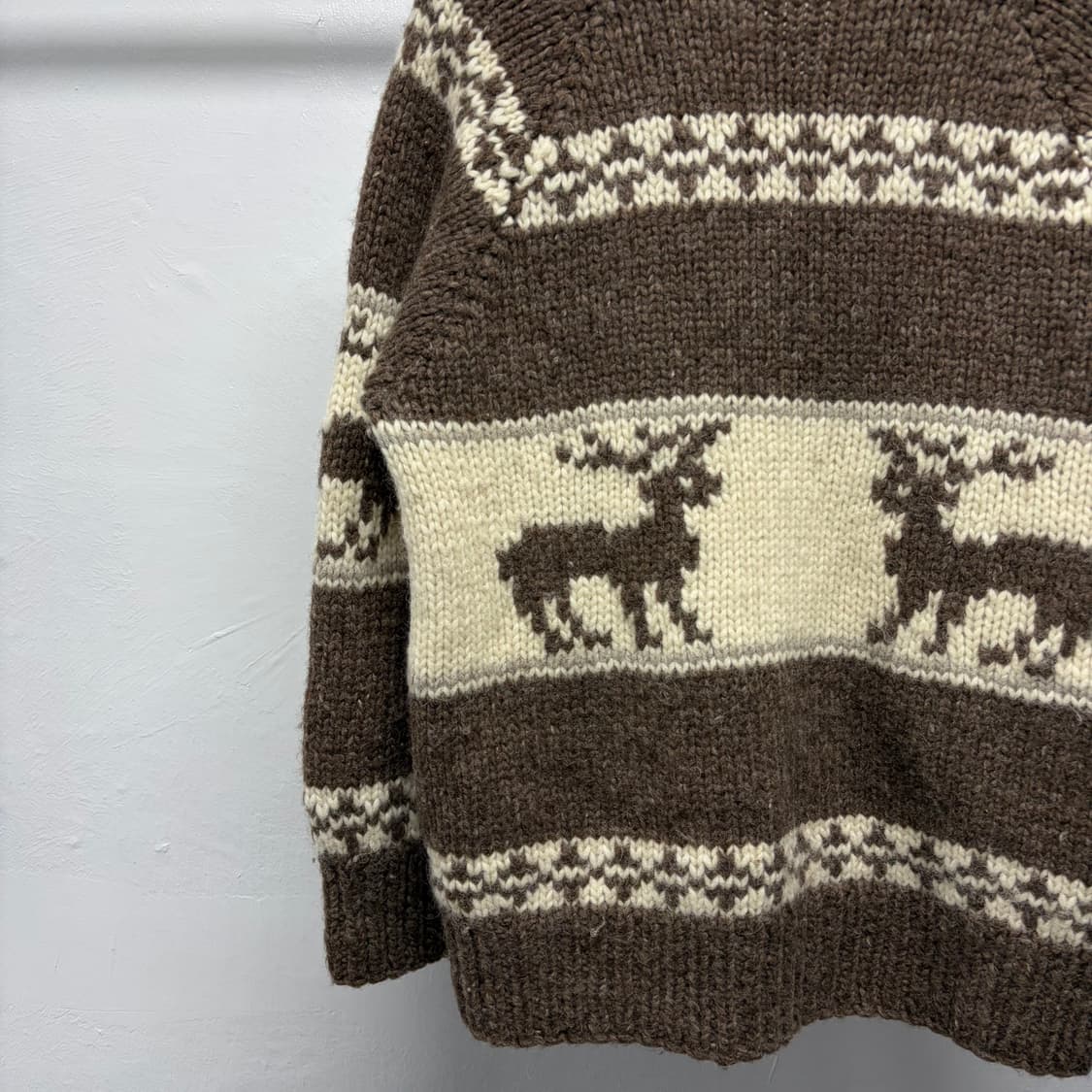 퓨어 울 코위찬 니트 집업 상품이미지5