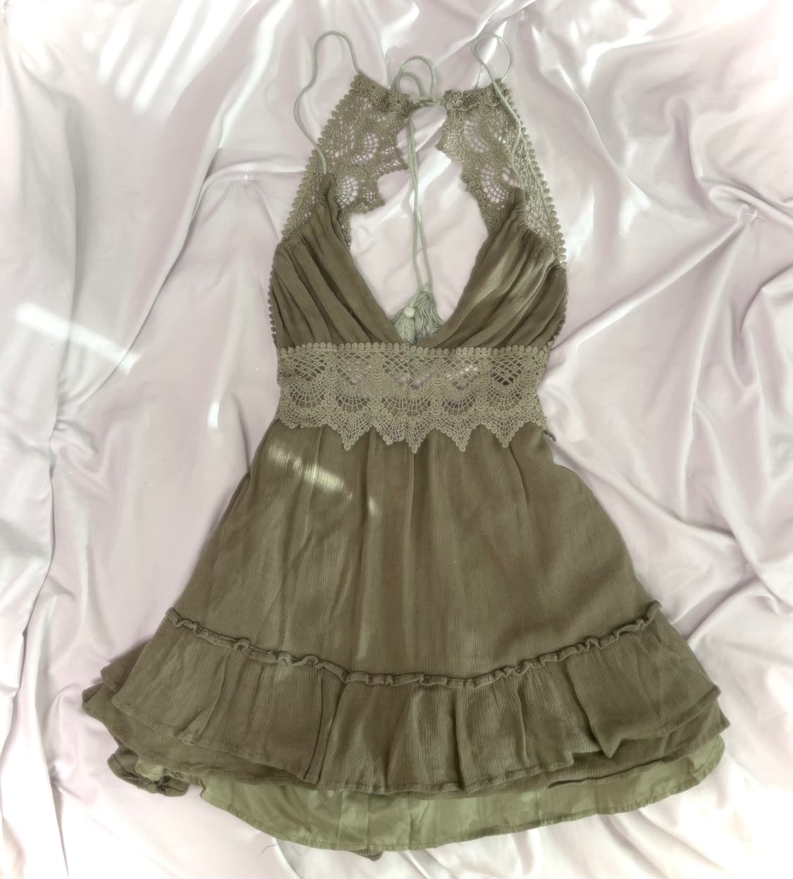 빈티지 그런지페어리 크로셰 홀터 원피스 파우닝133 레테 샵502 상품이미지1