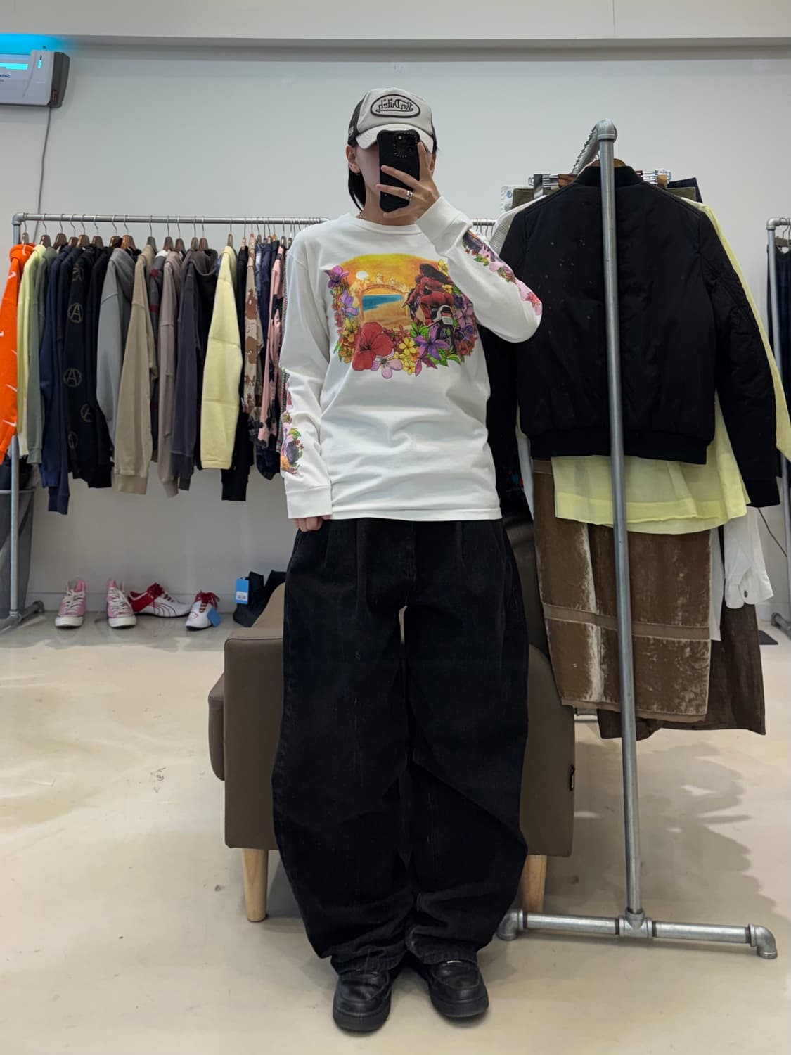 스투시 플라워 프린팅 롱슬리브  상품이미지6