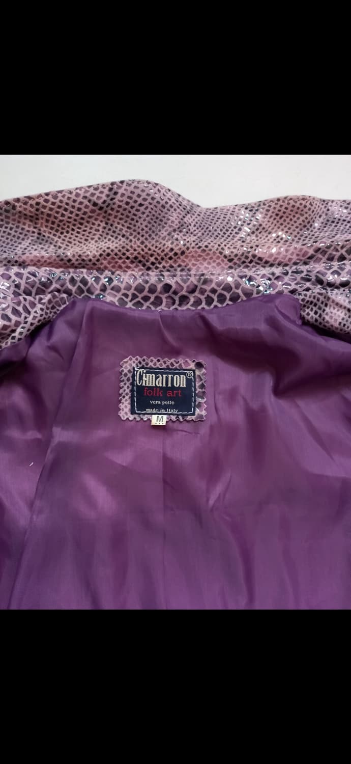 Vera pelle  Italy 이태리 뱀피 자켓 갸루히메y2k수입의류 상품이미지4