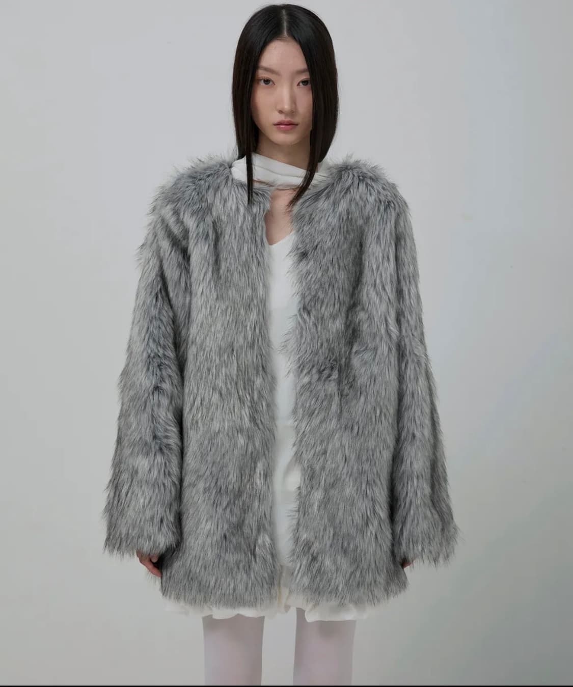 플레어업 퍼자켓 그레이 2 size 상품이미지1