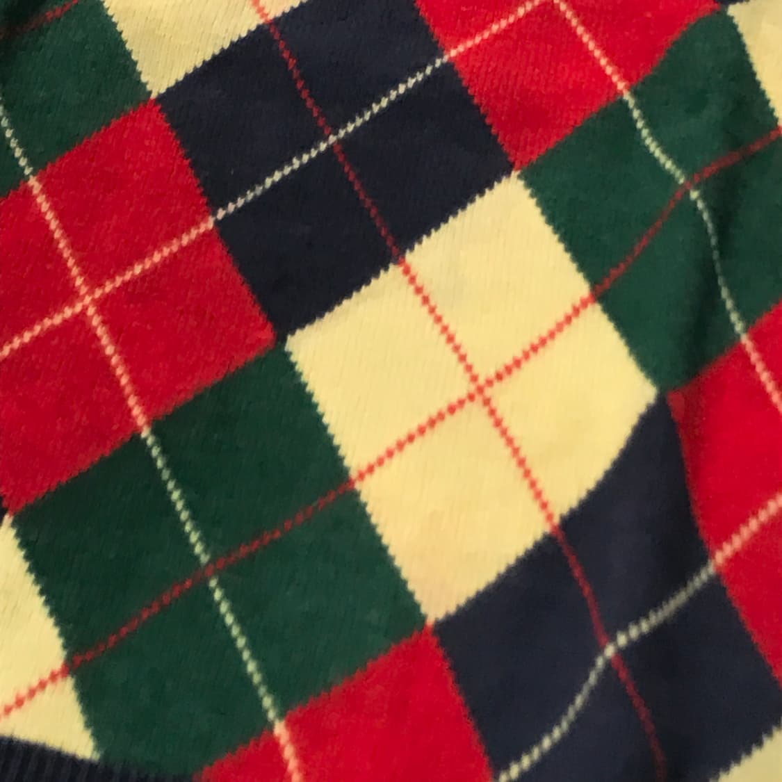 90s 폴로랄프로렌 아가일 캐시미어 혼방 반팔 니트 여성 55 66 상품이미지6