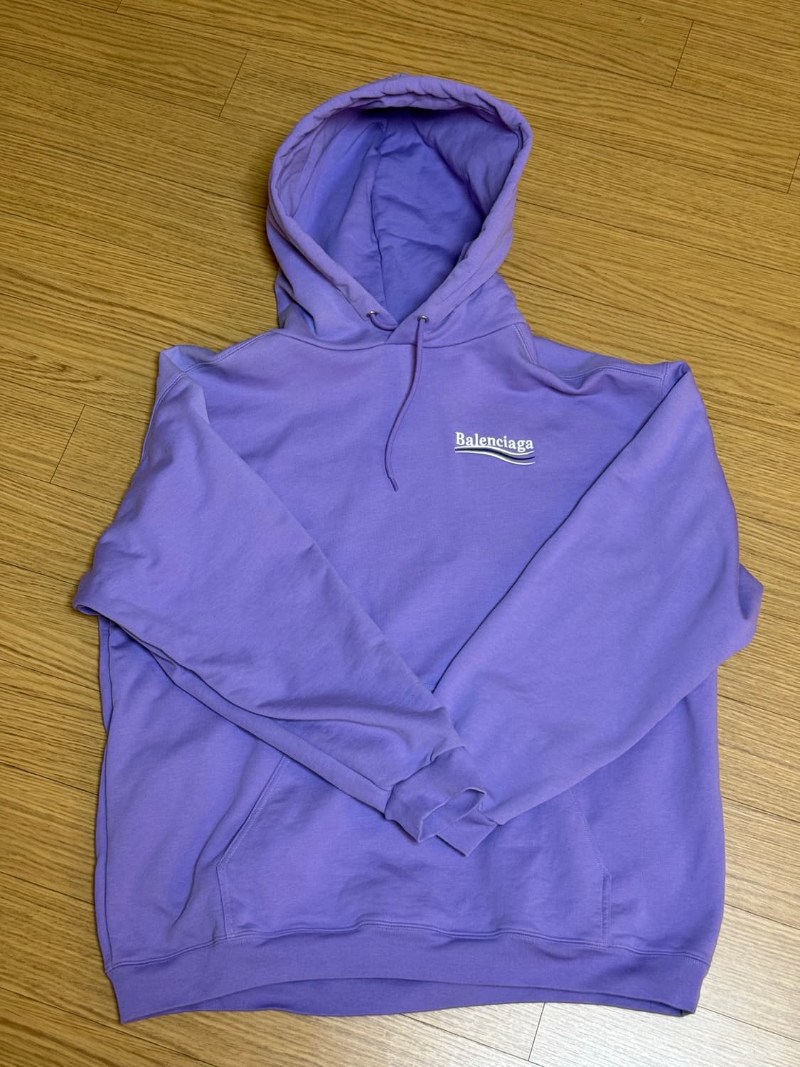 발렌시아가 웨이브 로고 후드티 XL 상품이미지1