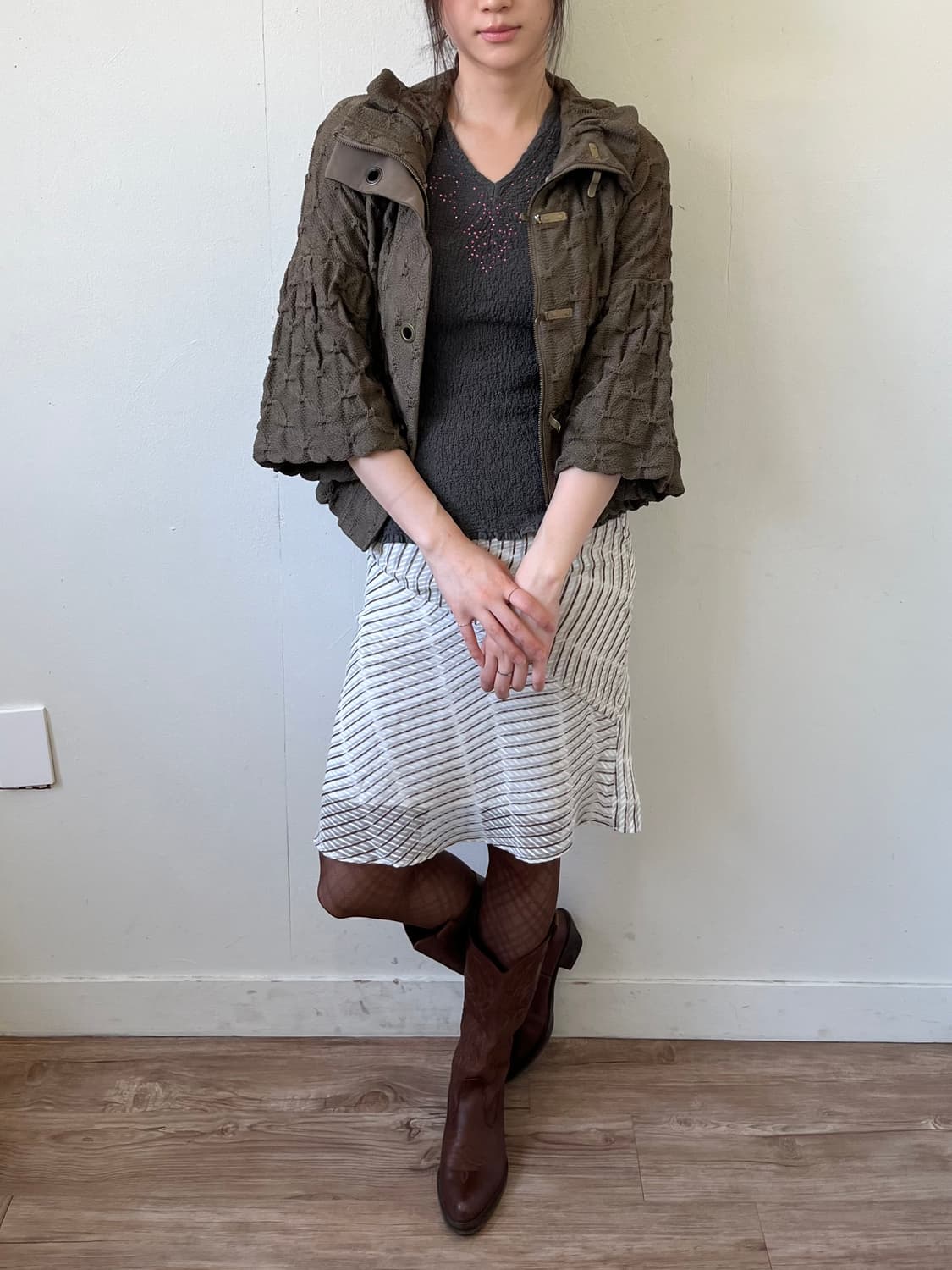 EPOCA 브라운 후크 자켓 상품이미지7