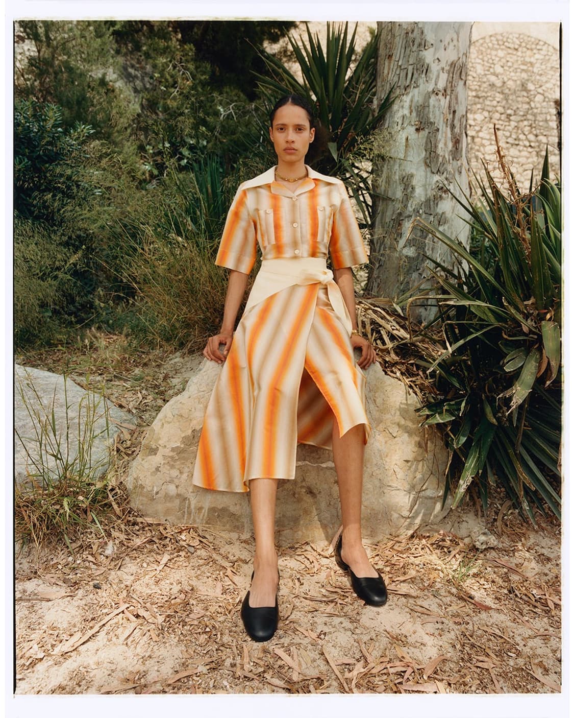 웨일즈 보너 SS22 비스코스  새틴 셔츠 드레스 상품이미지6