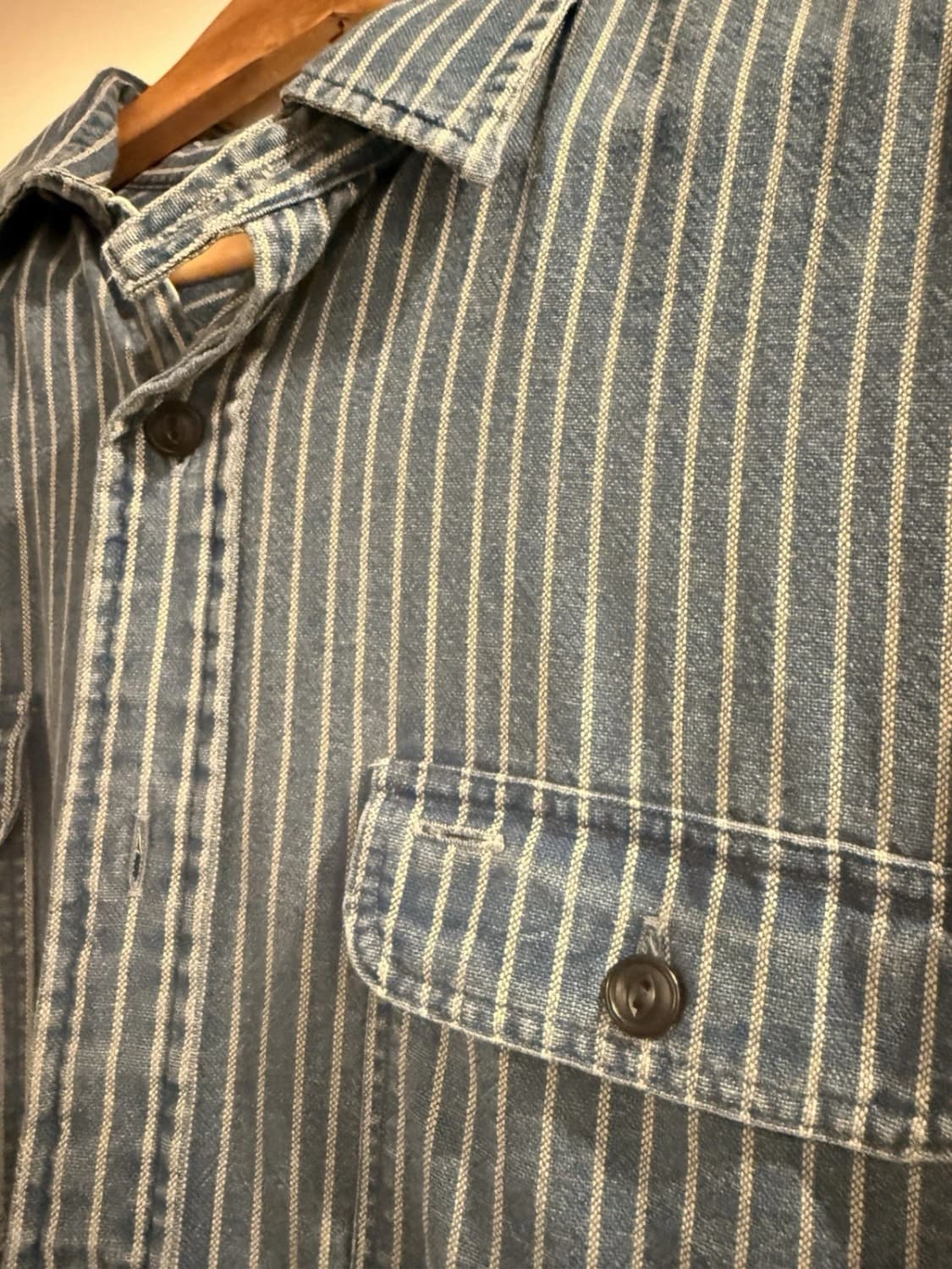 L 폴로 랄프로렌 인디고 스트라이프 워크셔츠 상품이미지5