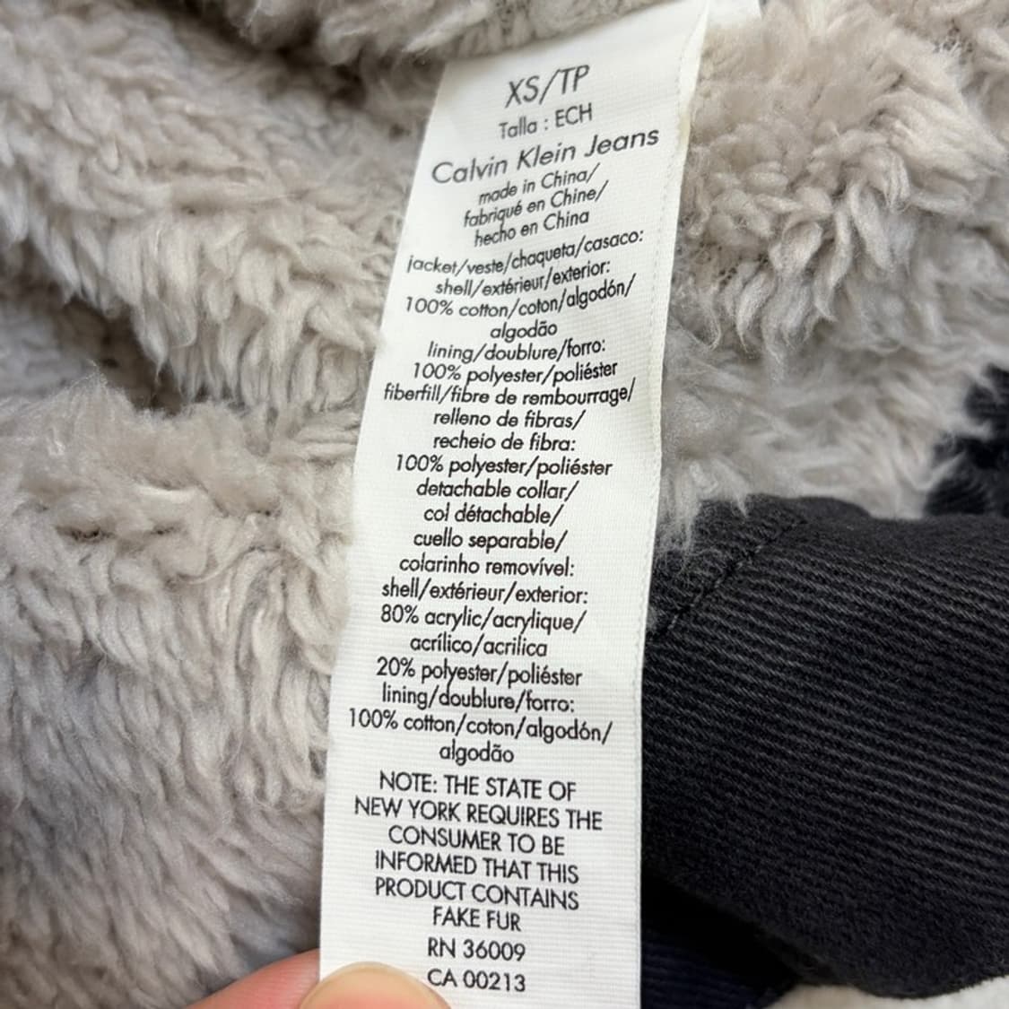 CALVIN KLEIN 퍼 카라 자켓 XS 상품이미지6