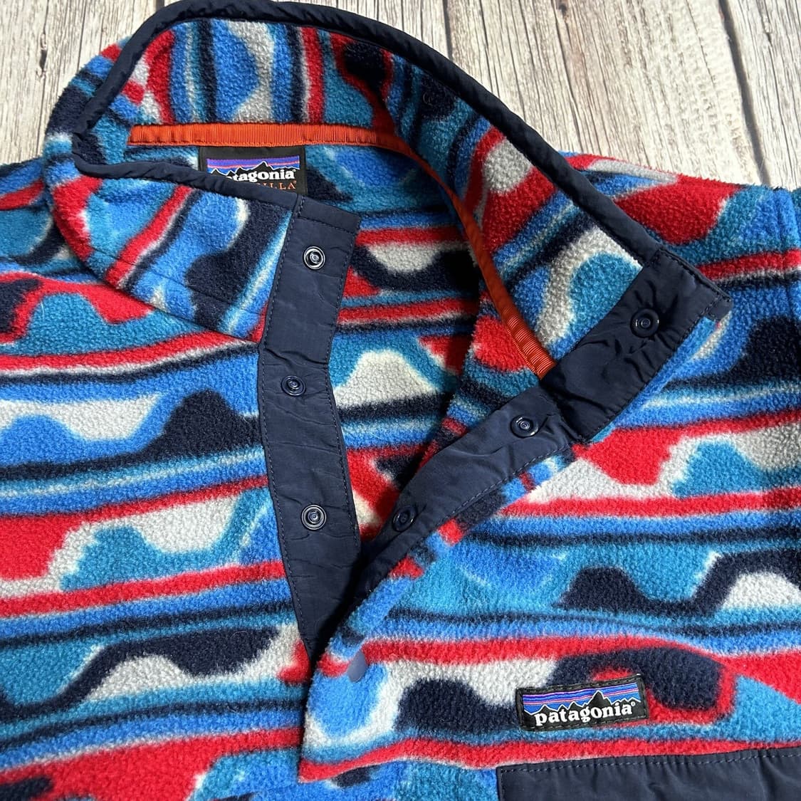 15FW 파타고니아 신칠라 스냅-티 플리스 웨이비 블루 상품이미지2