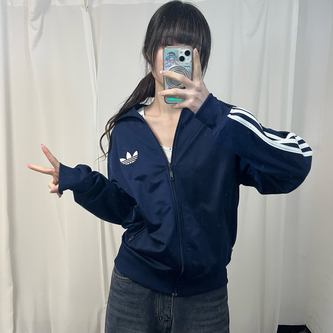 Adidas navy firebird jersey 상품이미지2