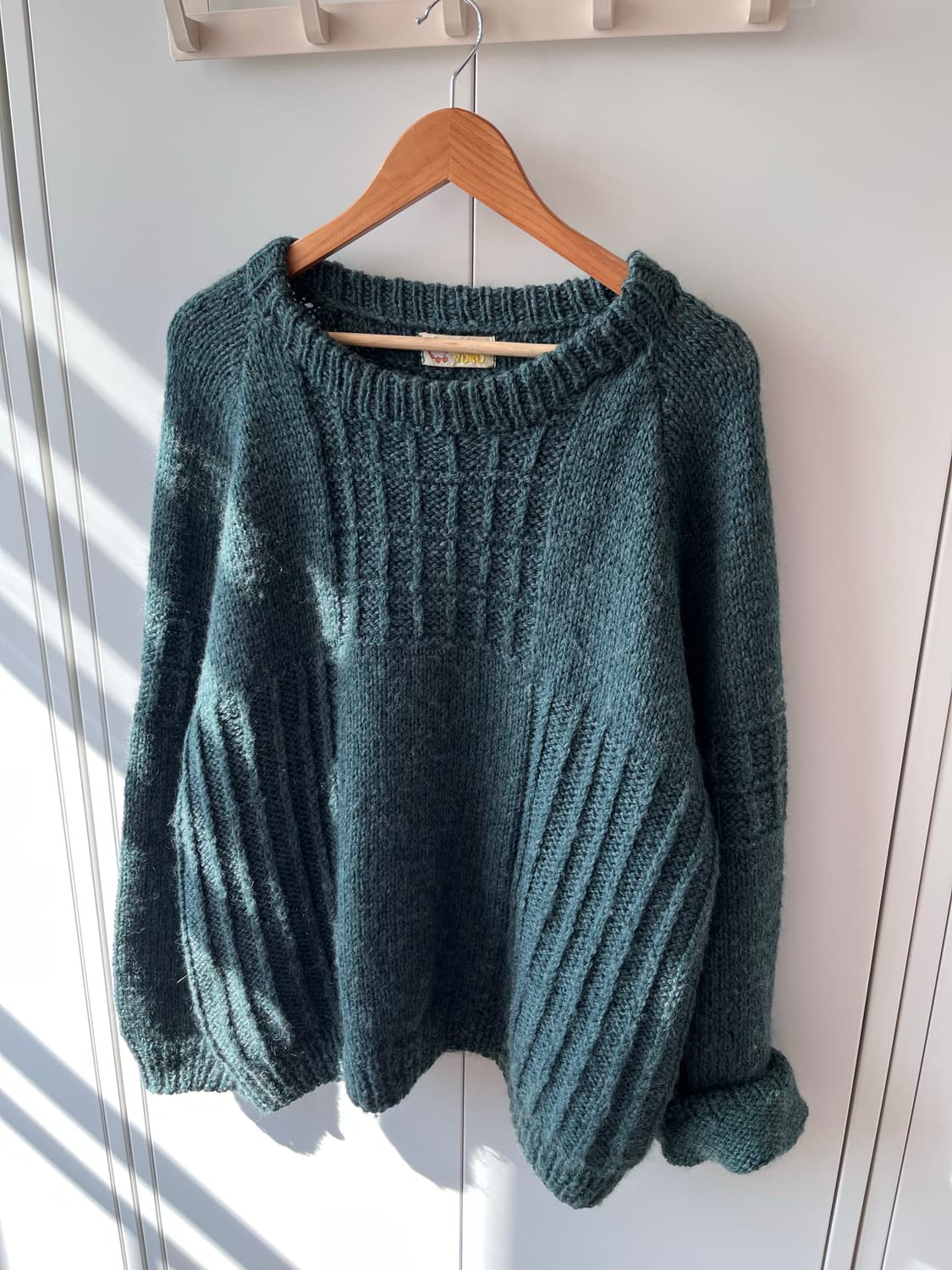 Yliko 그린 헤비 울 라운드 오버핏 니트 상품이미지9