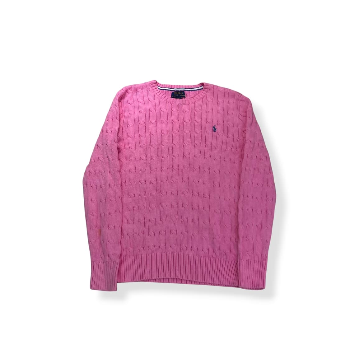 95 폴로 랄프로렌 신형라벨 핑크 꽈배기 니트 상품이미지1