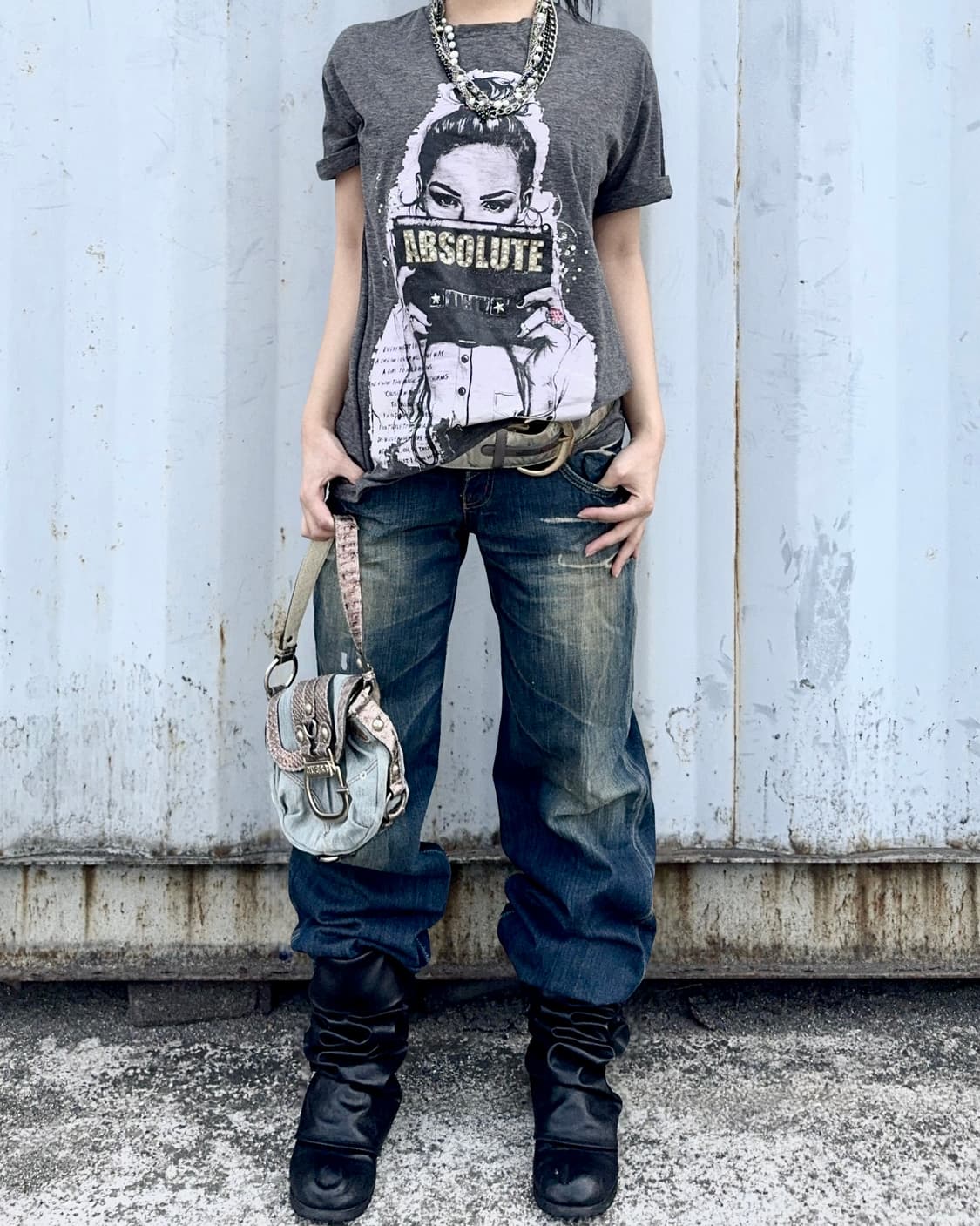  Mid-Wash Wide Denim Pants 상품이미지5