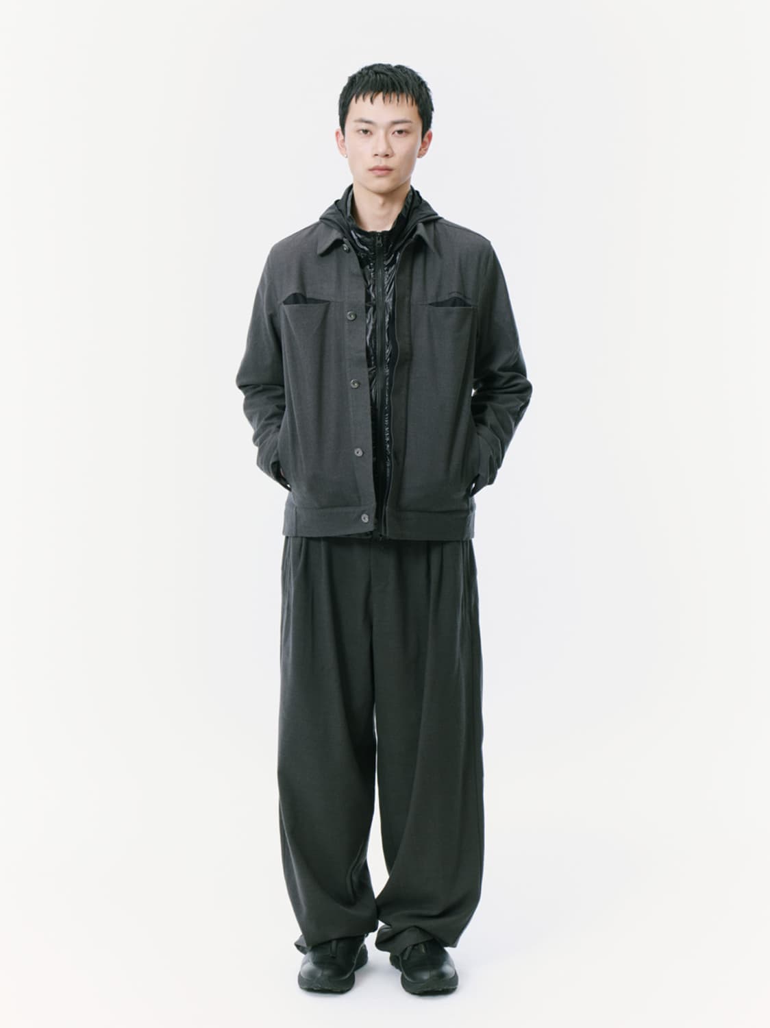 [3] 산산기어 트러커자켓 차콜 상품이미지3