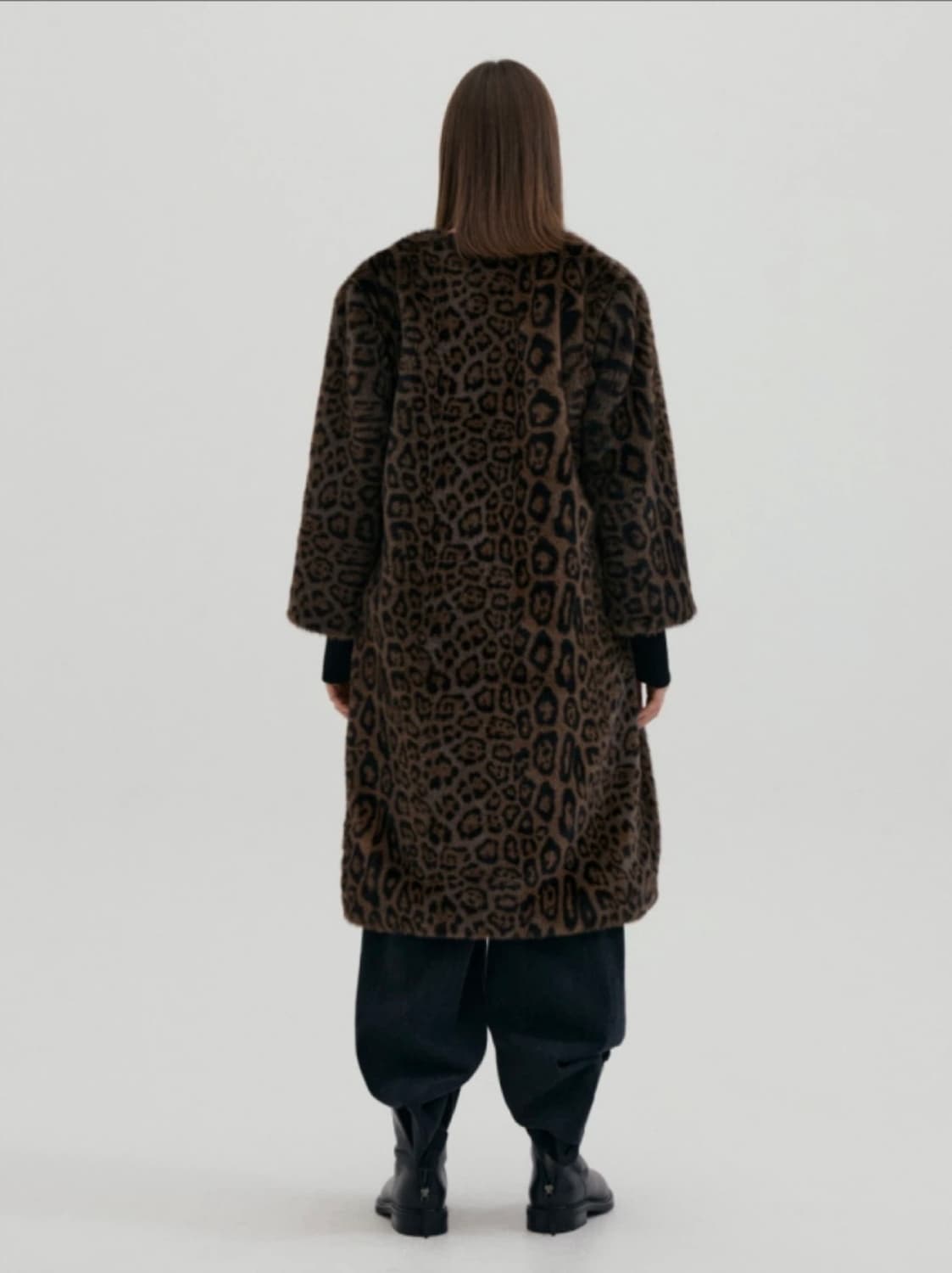 길트프리 GUILTFREE 레오파드 에코퍼 코트 상품이미지4