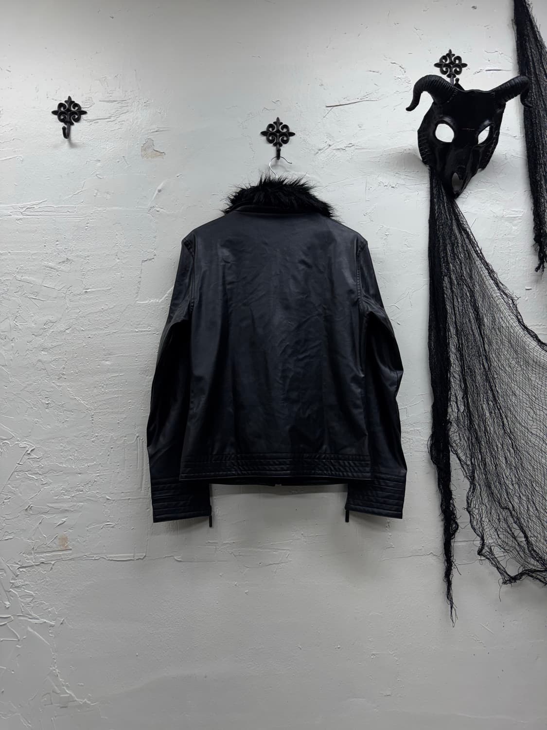 Diviner vkei trimming fur leather jacket 상품이미지6
