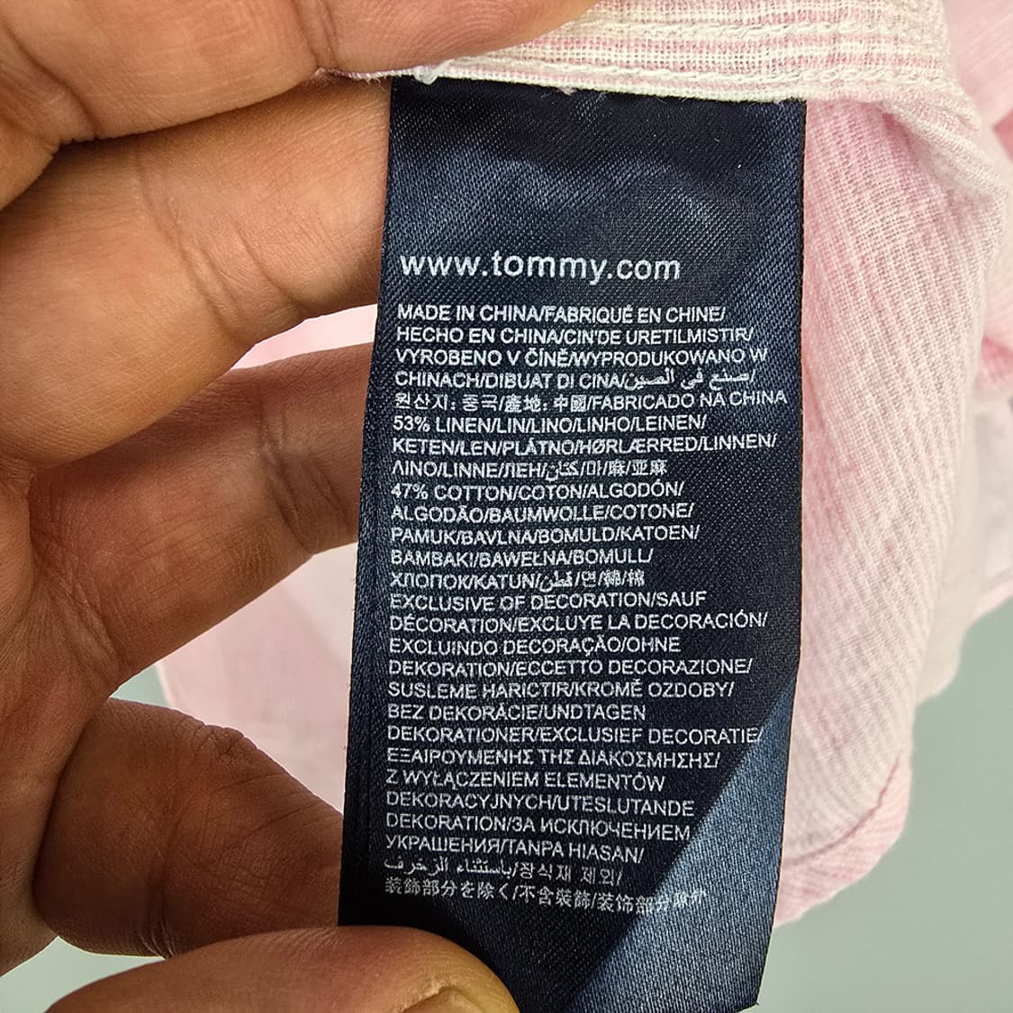 타미힐피거 린넨코튼 버튼다운 포켓 반팔셔츠 M 상품이미지7