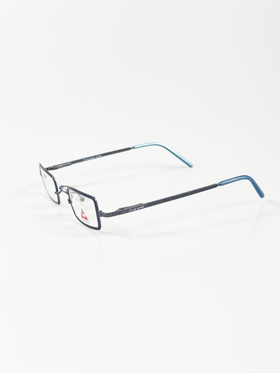 90s Le Coq Sportif 블루 메탈 슬림 스퀘어 빈티지 안경 상품이미지3