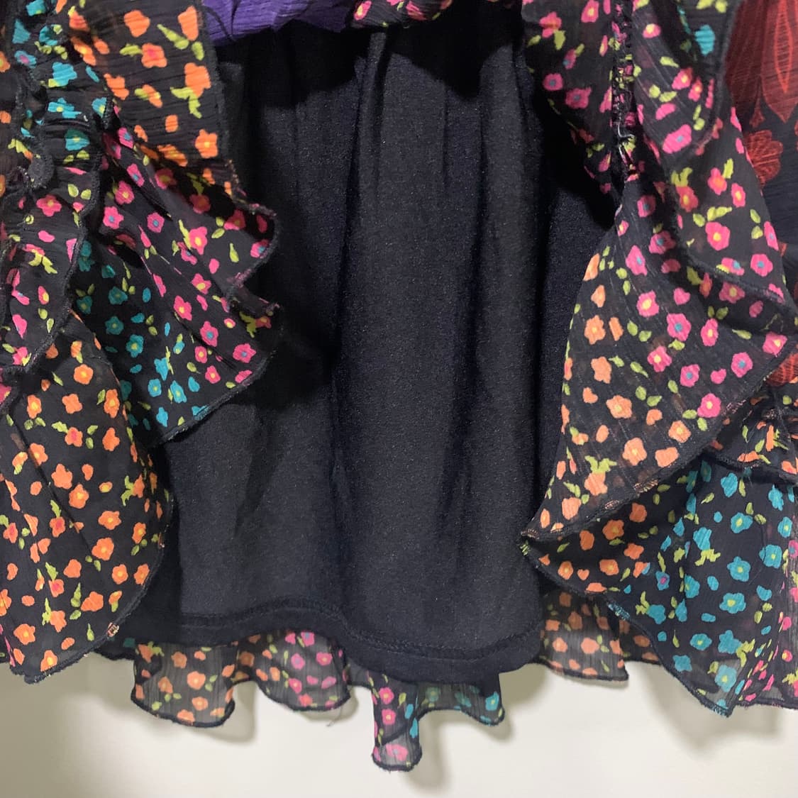 패치워크느낌 보호 모리걸 레이어드 미니스커트 상품이미지4