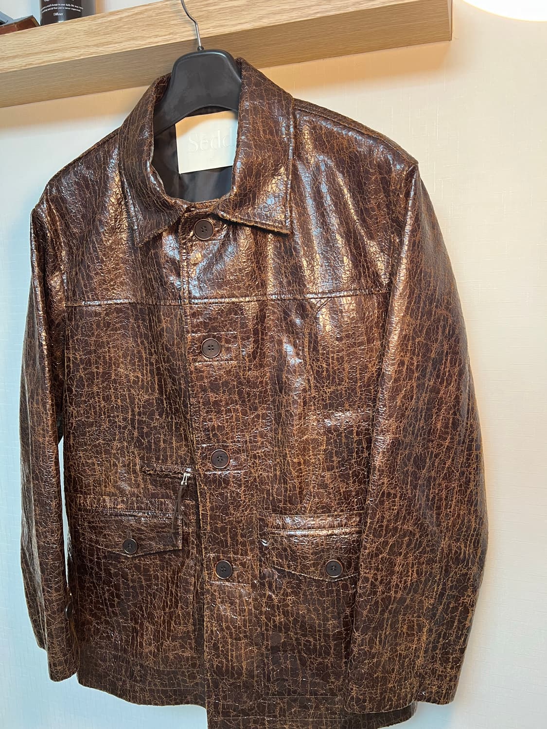 크랙 레더 카코트 상품이미지3