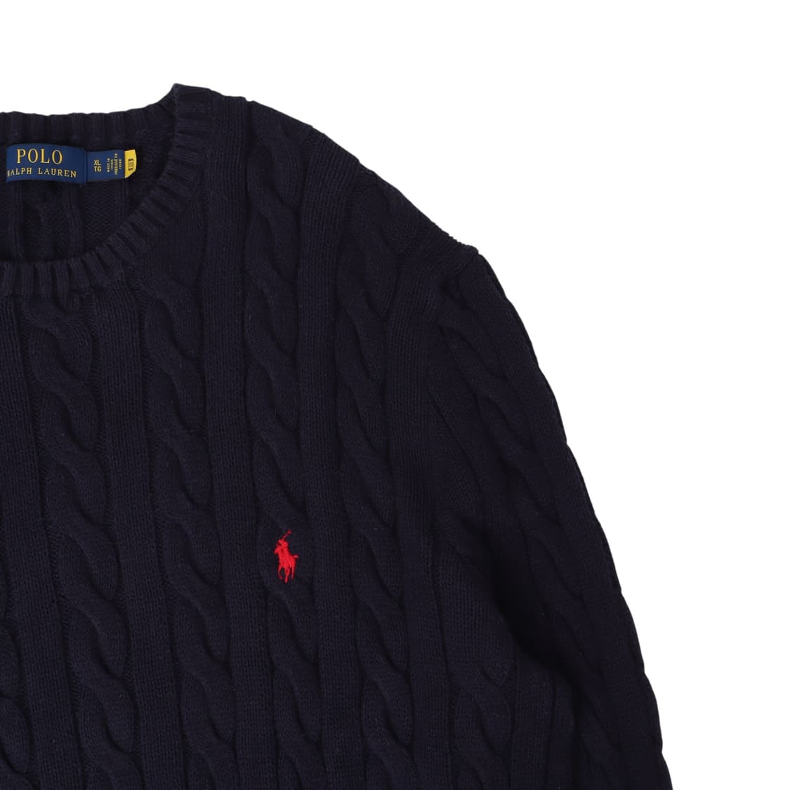 폴로 랄프로렌 QR 네이비 케이블 니트 상품이미지3