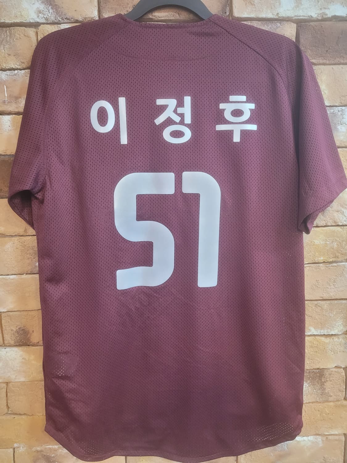 키움 히어로즈 이정후 유니폼 85(XS) 버건디 상품이미지3