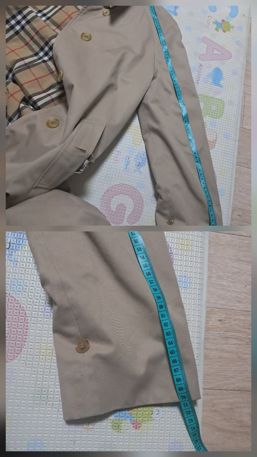 버버리 런던 정품 빈티지 트렌치 코트 12 LONG(약 66~날씬77 상품이미지7