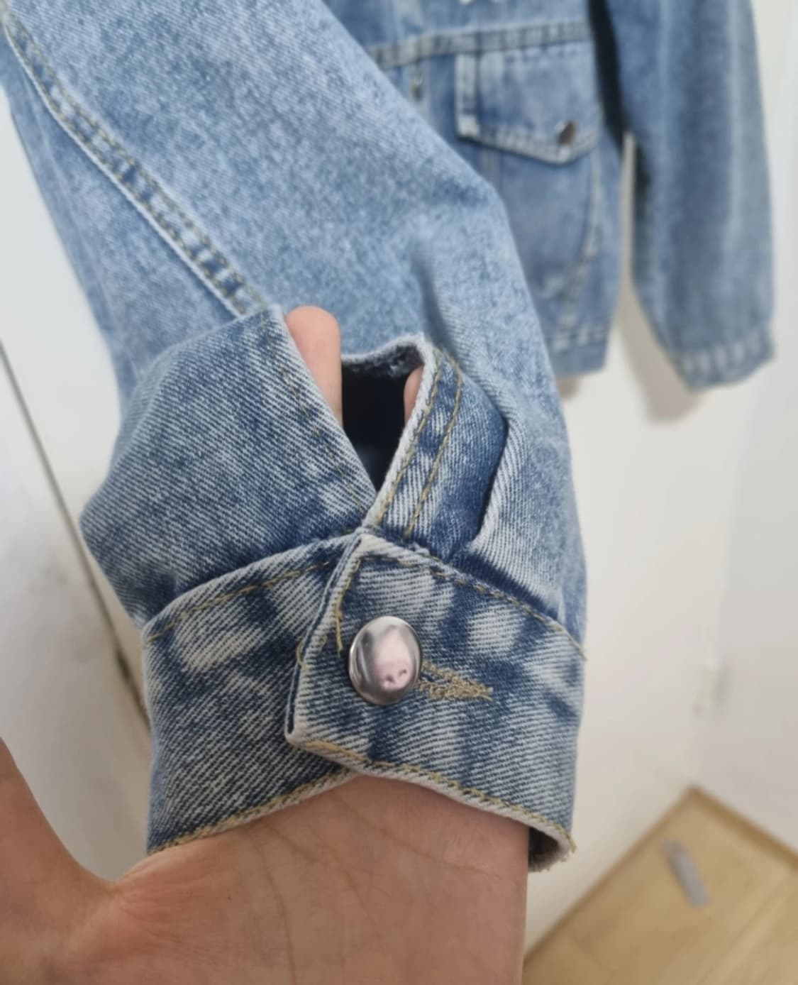 후드 데님 청자켓 FREE 상품이미지5