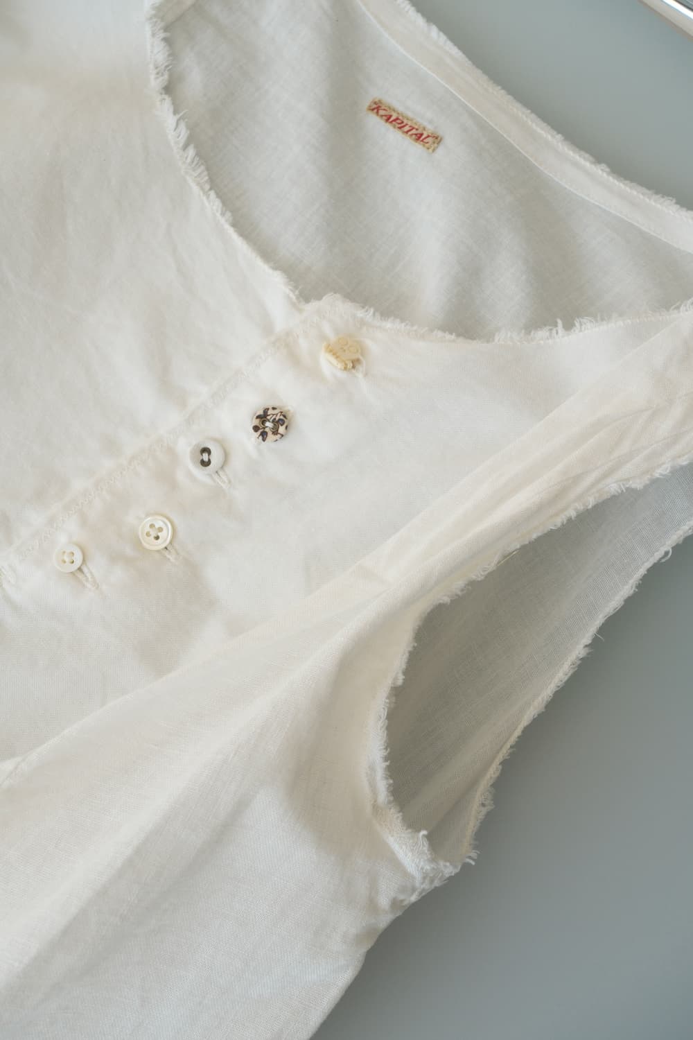 Skull button drape sleeveless 상품이미지7