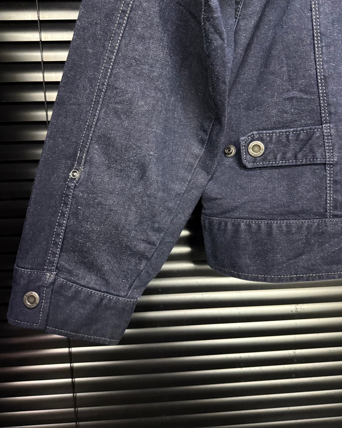 BURTLE 일본 아메카지 데님 트러커 진청 하이넥 집업 워크 자켓 LL 상품이미지7