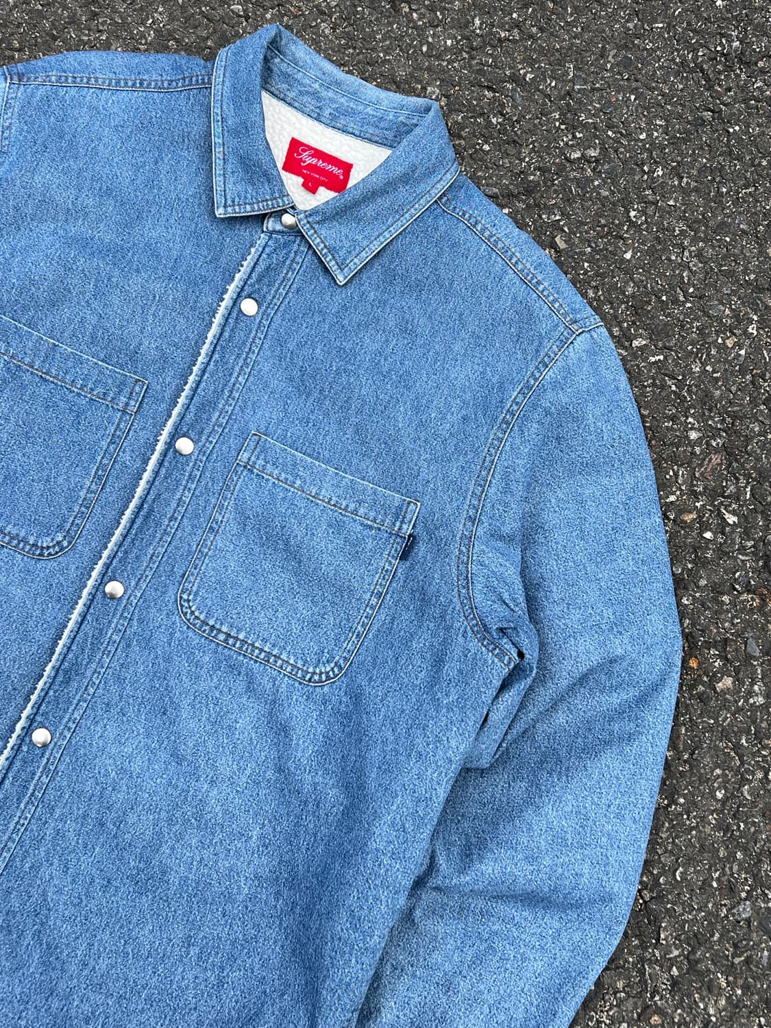 Supreme Sherpa Lined Denim Shirt Jacket 상품이미지6