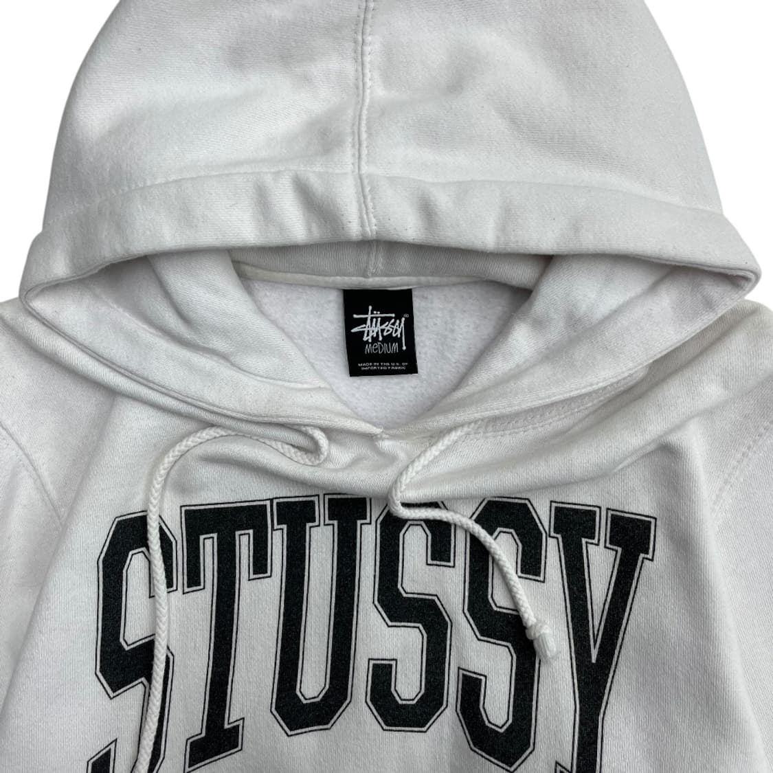 스투시 프린팅로고 화이트 후드 M 상품이미지5