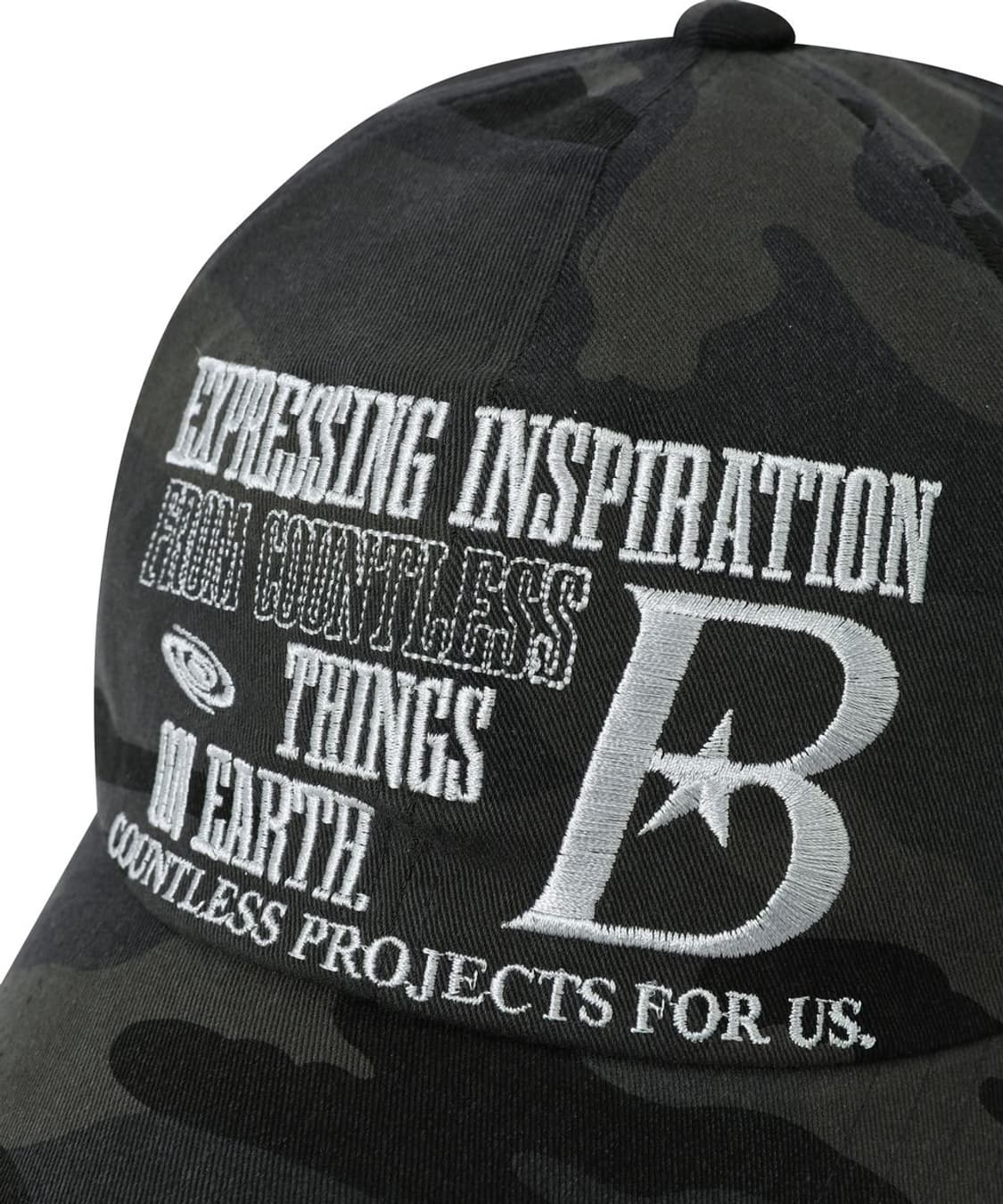 바우프 BAUF B LOGO 볼캡 모자 블랙 카모 상품이미지5