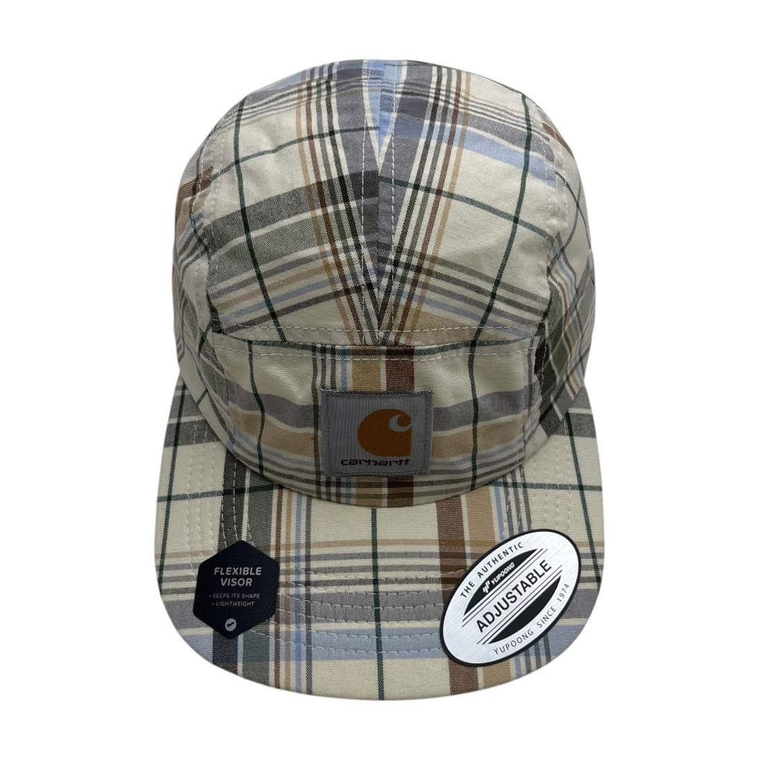 칼하트 아이보리 베이지체크 스냅백 상품이미지4