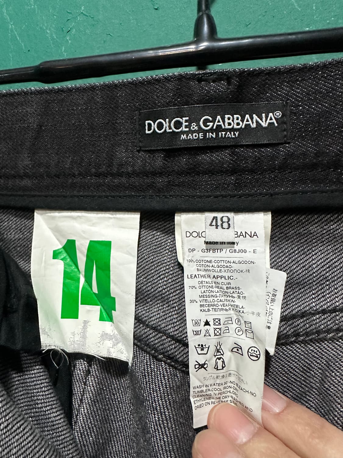 돌체앤가바나 패치 흑청데님 30-31 상품이미지2