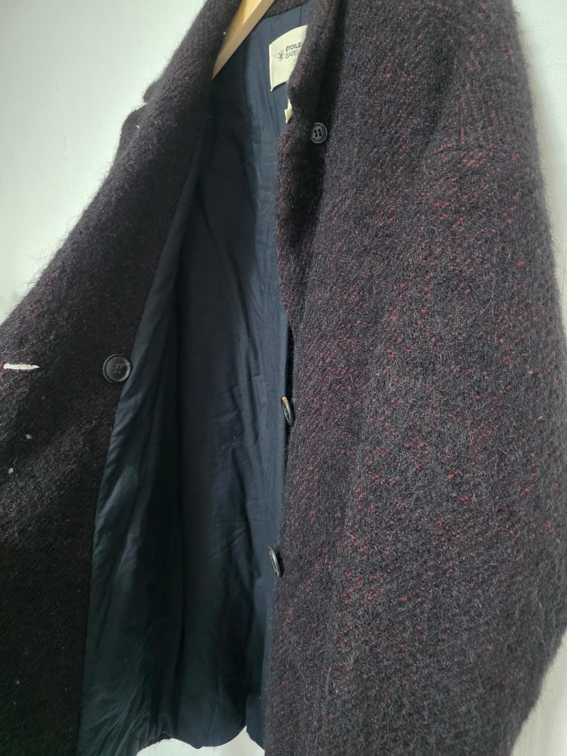 이자벨 마랑 에뚜왈 다크 헤링본 울·알파카 루즈핏 코트 0 상품이미지4