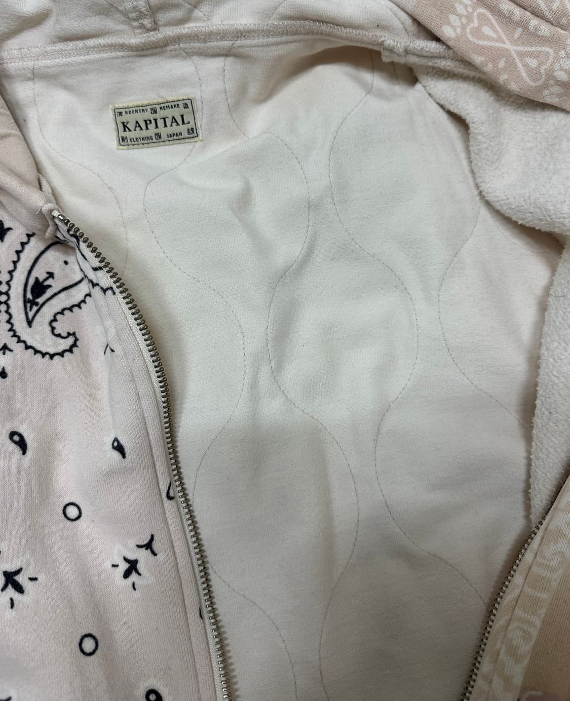 캐피탈 플리스 반다나 비부악 후드 블루종 키나리 상품이미지6