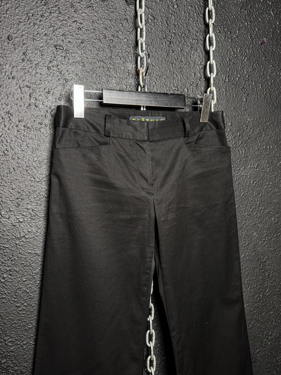 Black Wide Flare Slacks 상품이미지7