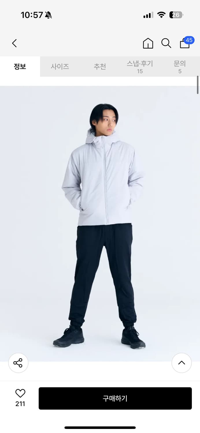 써머텍트 100 패딩 자켓 사이즈 m 상품이미지2