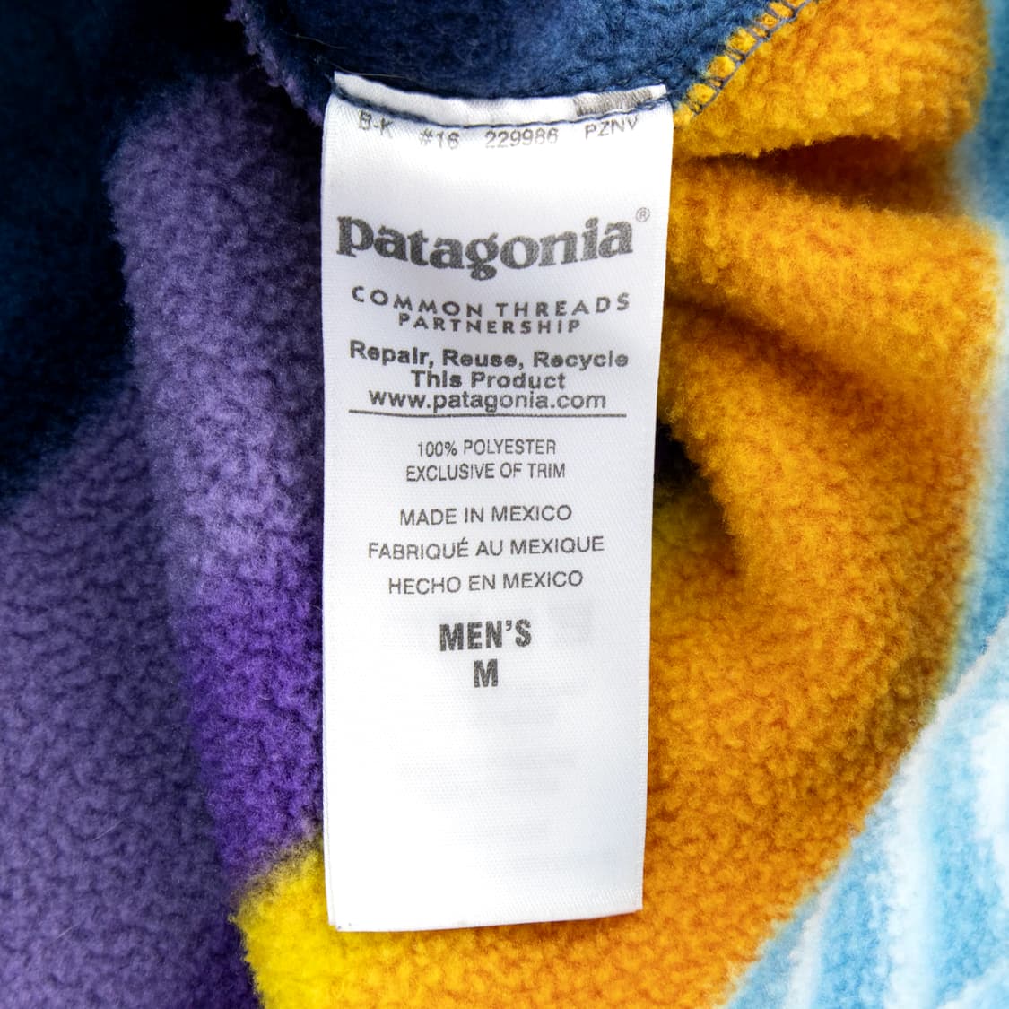 16SS 파타고니아 신칠라 스냅-T 퍼플/블루/옐로우 상품이미지8