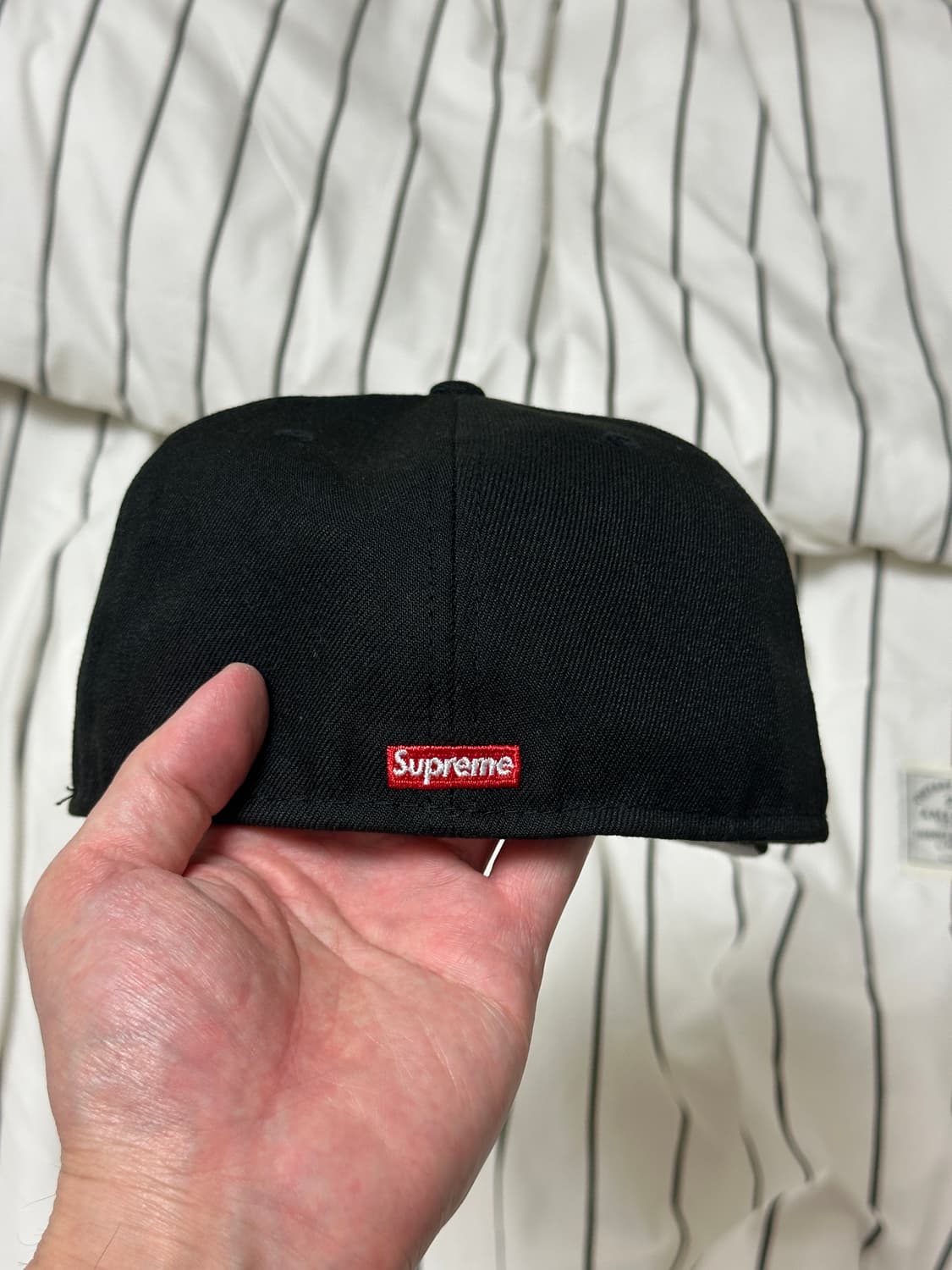슈프림x뉴에라 스크류볼 S 로고 블랙(714/57.7cm) 상품이미지5