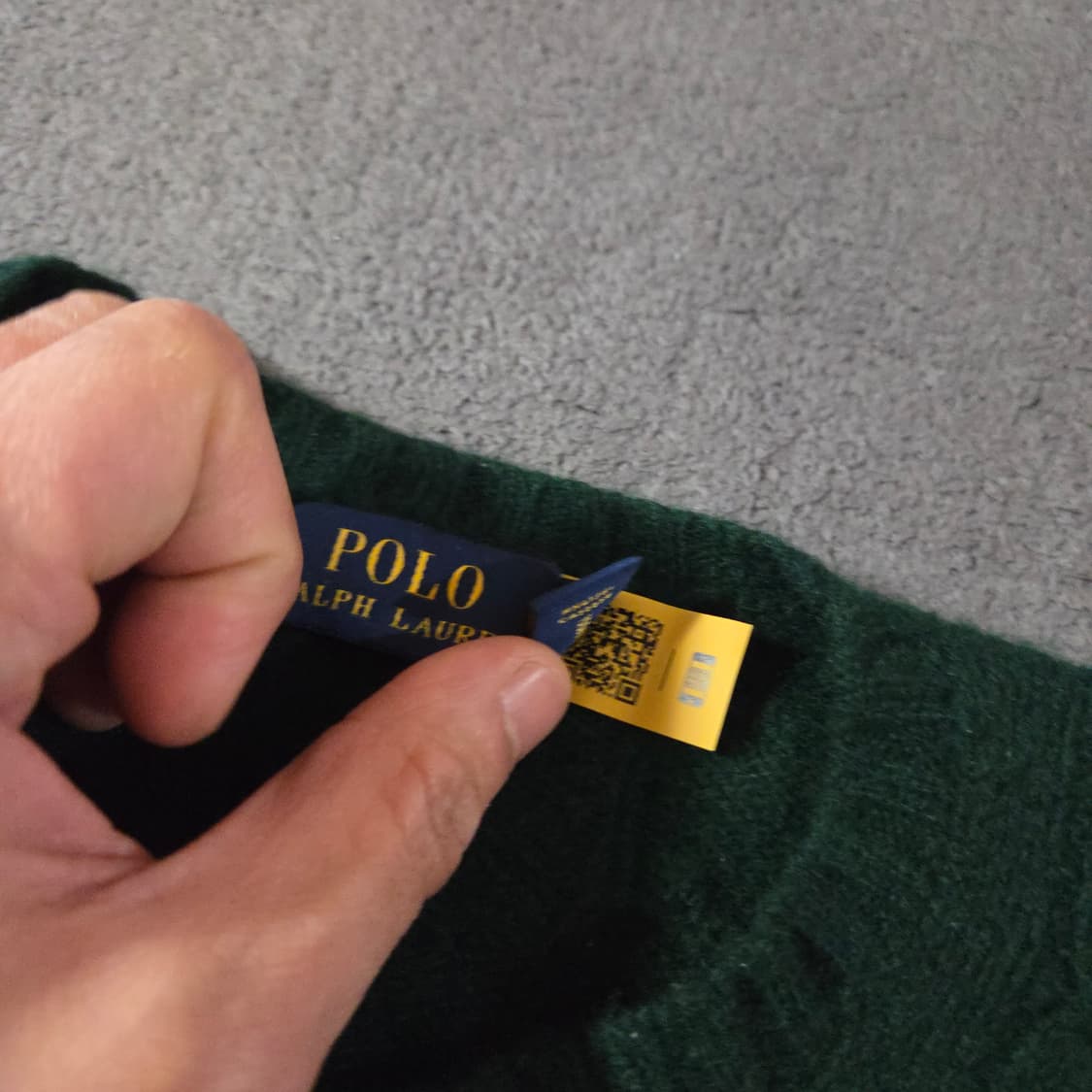 폴로 여성 울 캐시미어 케이블 니트 스웨터 xs 딥그린 상품이미지5