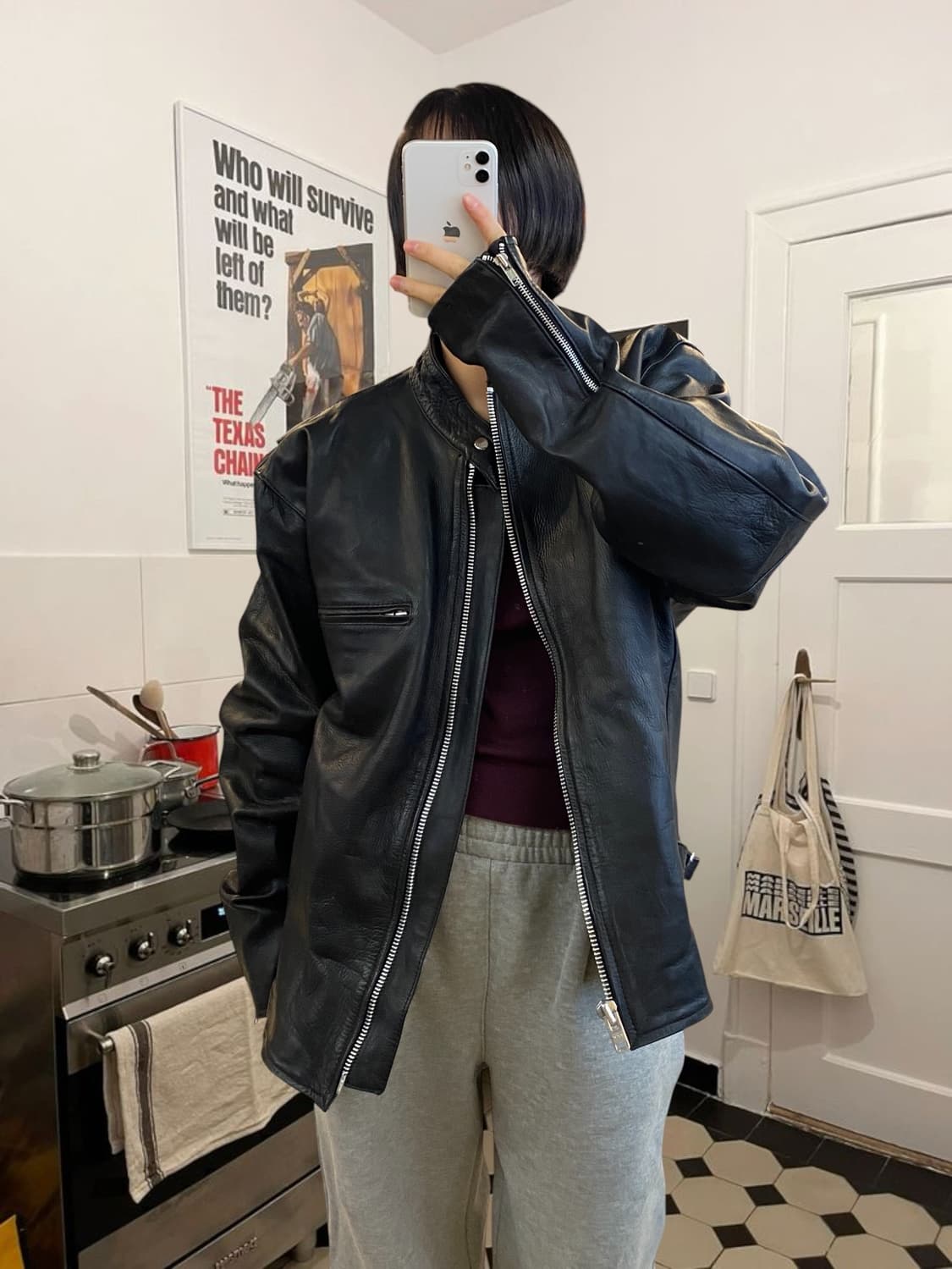 빈티지 레더 자켓 (Man XL) AA1057 상품이미지1