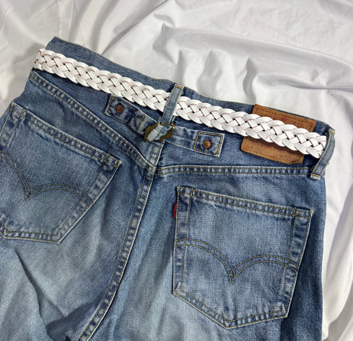 goa 위빙 웨스턴 버클 소 가죽 벨트 레더 상품이미지3