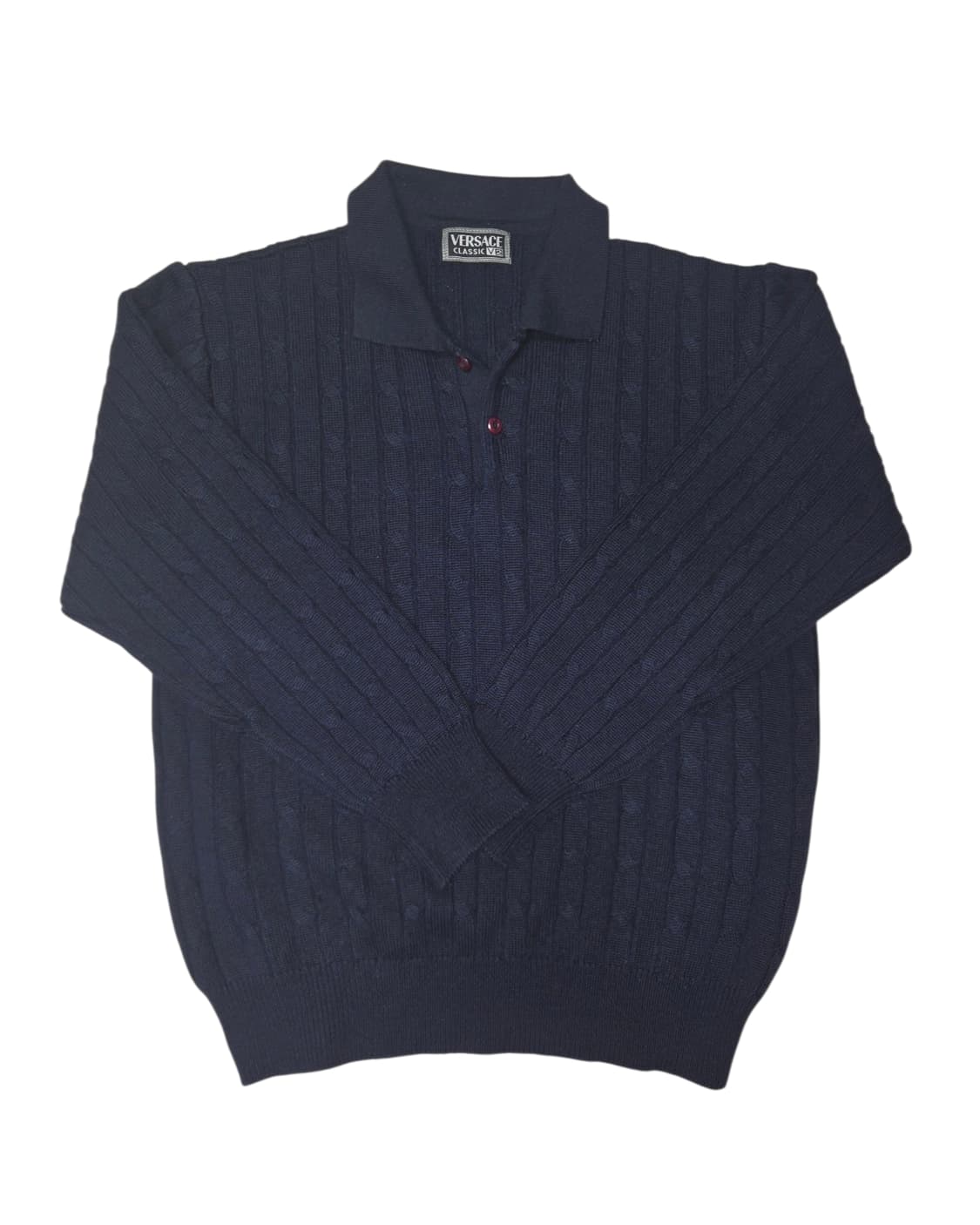 베르사체 클래식 V2 케이블 폴로 니트 상품이미지1
