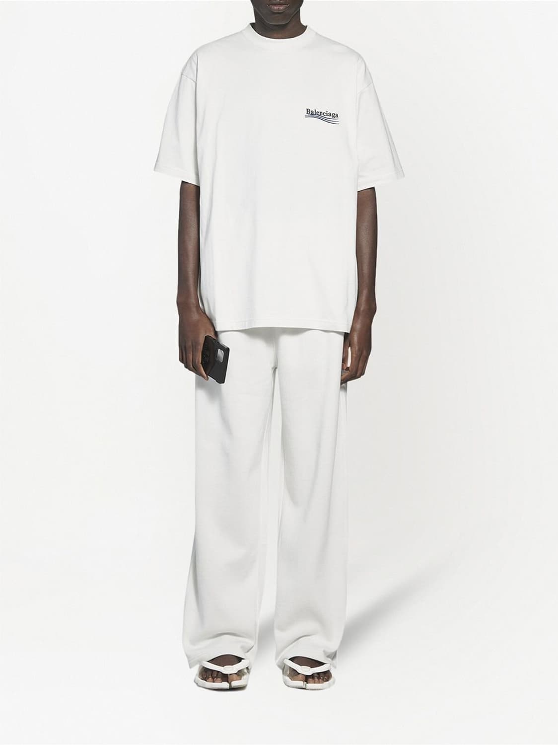 발렌시아가 웨이브 로고 자수 반팔티셔츠  Xs Unisex  상품이미지10