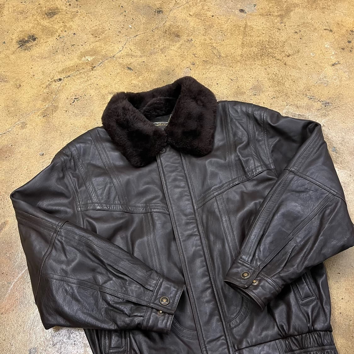 [ 정품/95 ] 파시타노 빈티지 양가죽 레더 자켓 b18 상품이미지1