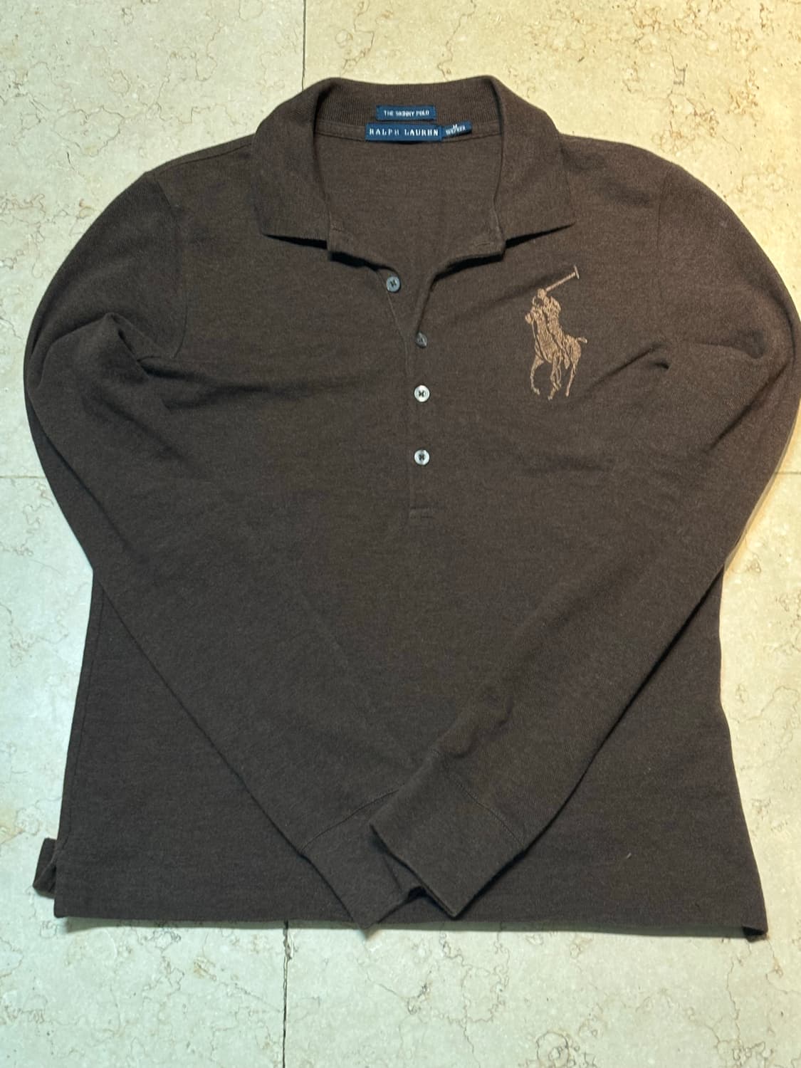 폴로 랄프로렌 빈티지 자수 빅포니 브라운 카라티 상품이미지2