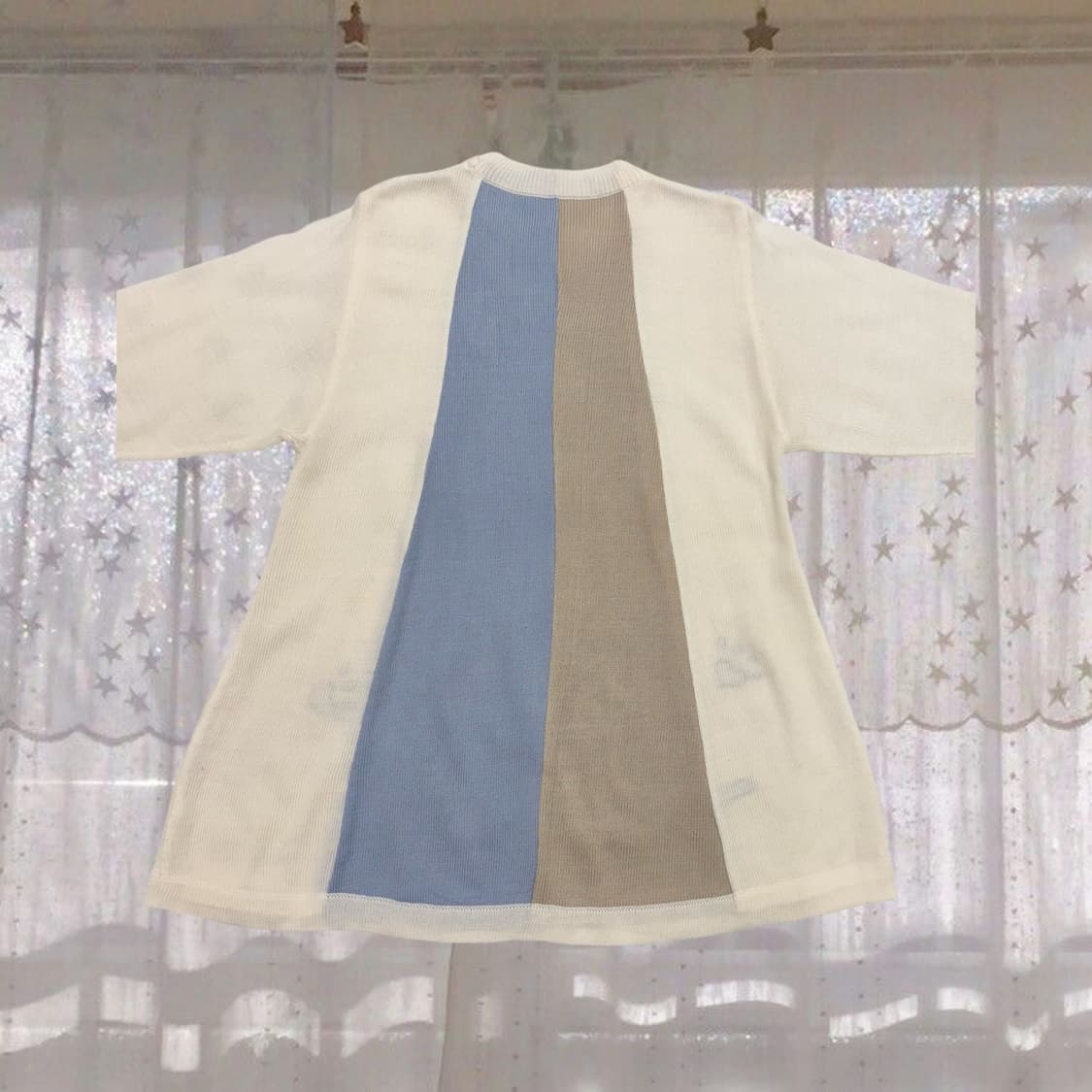 일본 빈티지 고양이 자수 패치 배색 니트 모리걸 상품이미지2