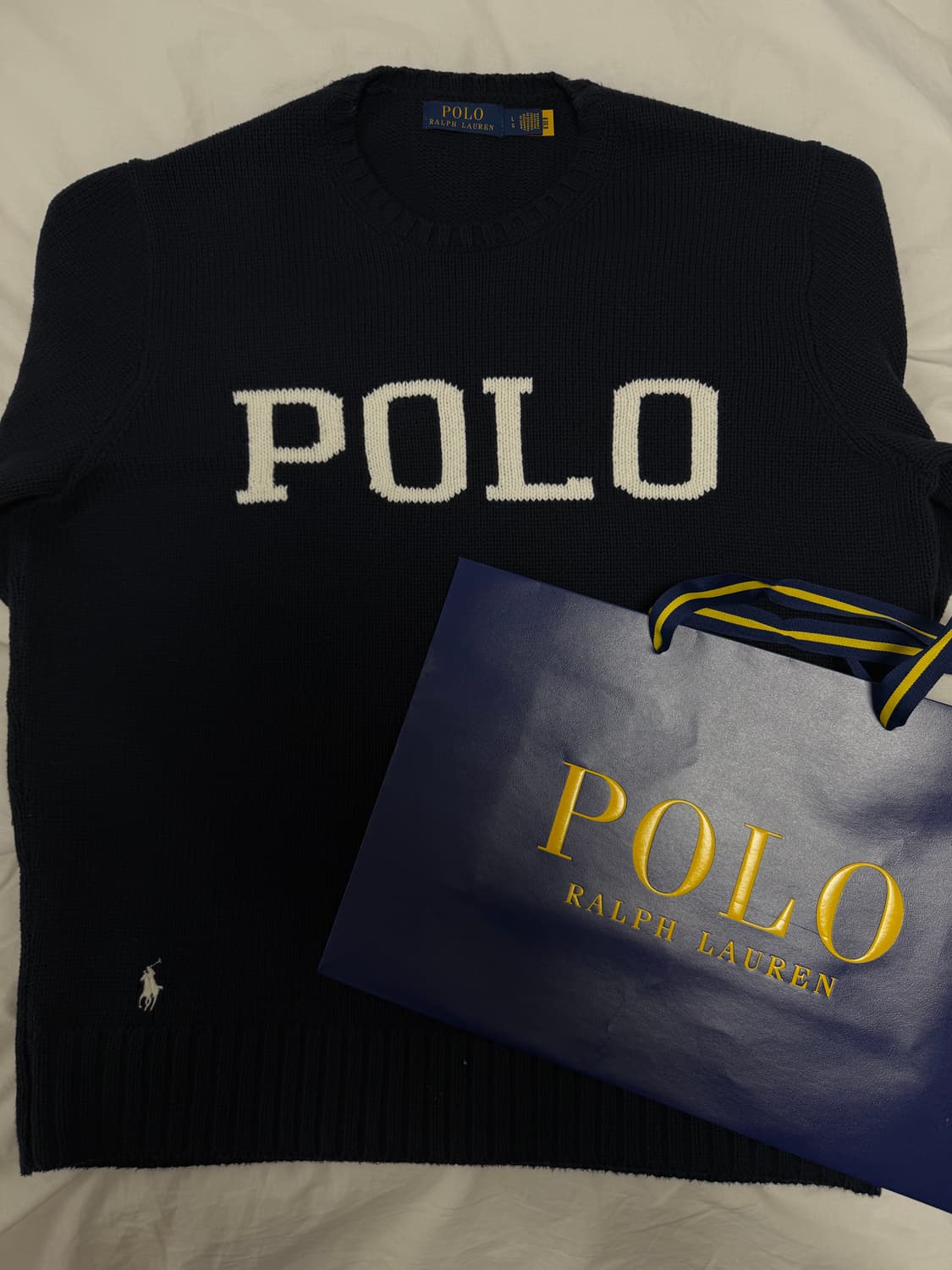 백화점판 폴로 랄프로렌 로고 스웨터 상품이미지1